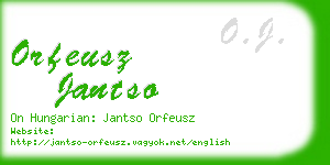 orfeusz jantso business card